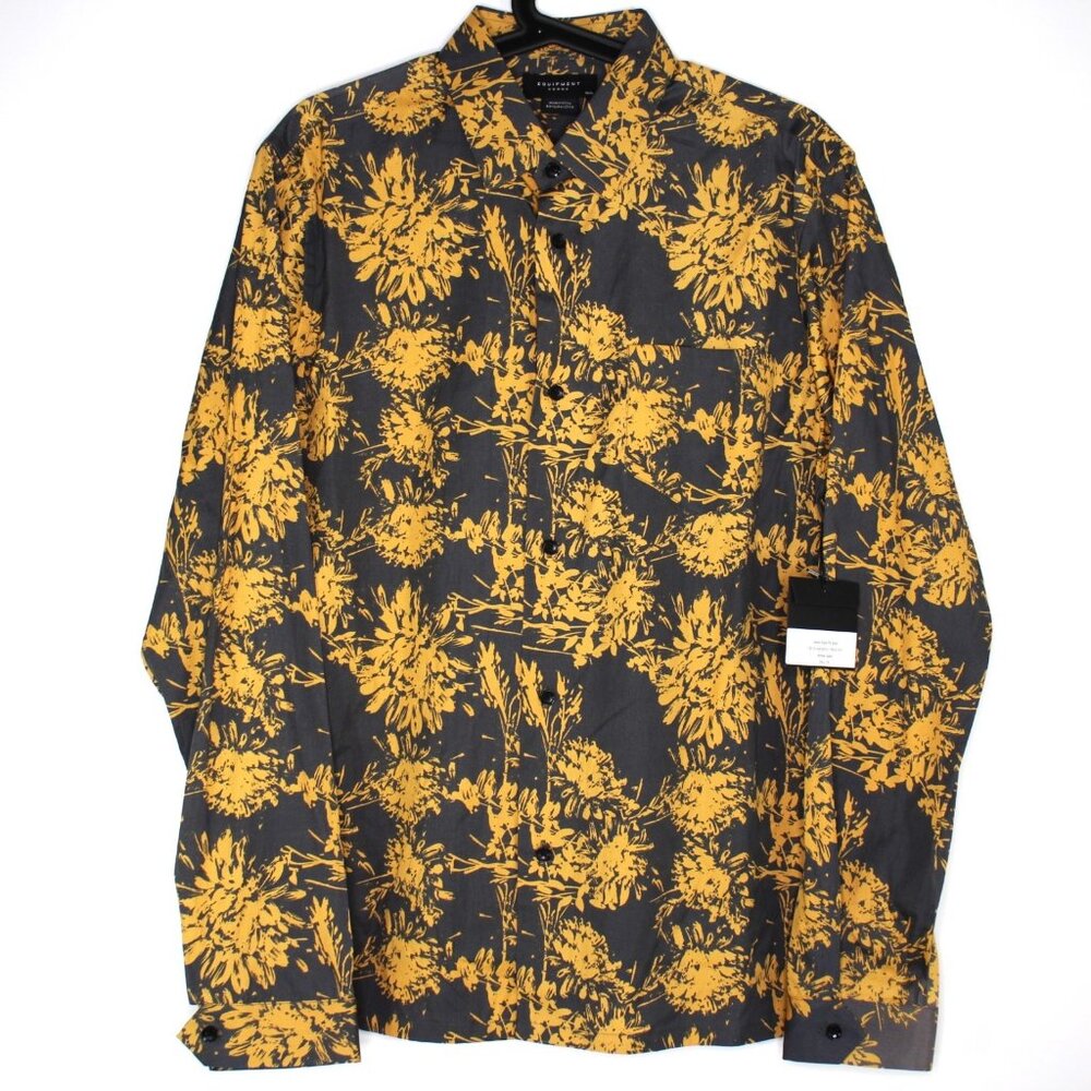 Equipment Homme Mens Medium Geometric Patterned Button Up Shirt NEW RARE N1342